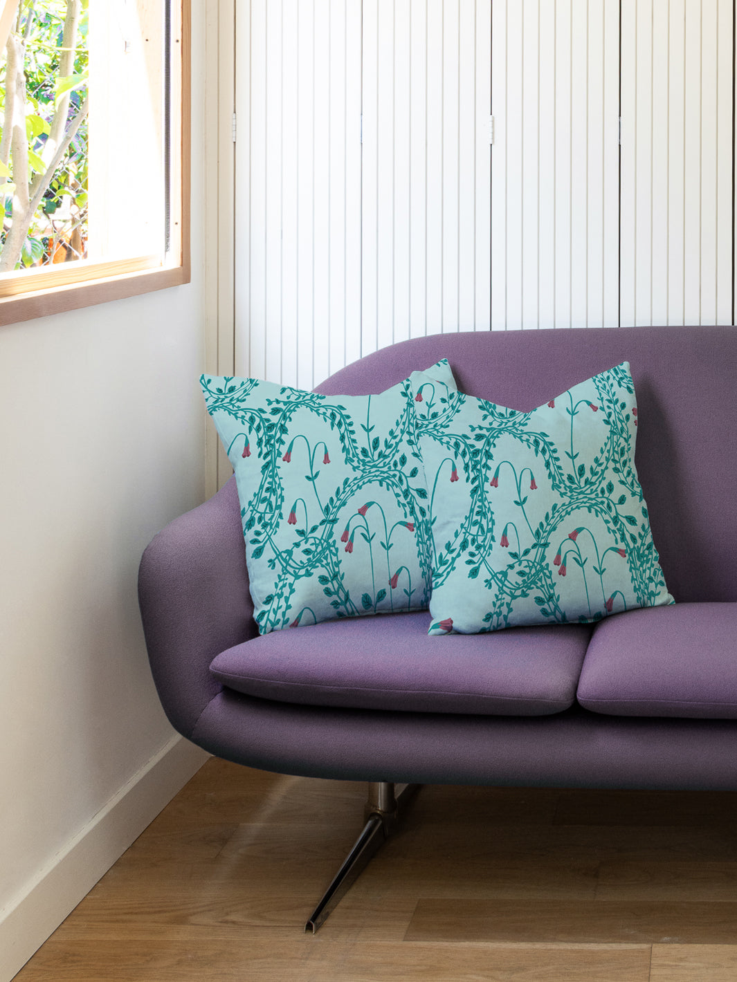linnea linen fabric by sjp teal sky