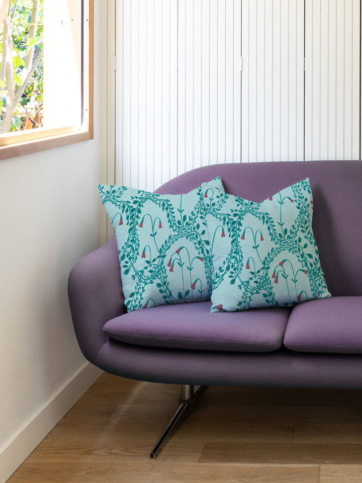 linnea linen fabric by sjp teal sky