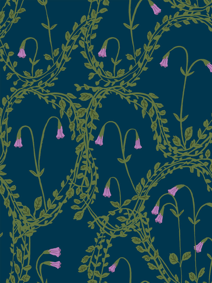 'Linnea' Wallpaper by Sarah Jessica Parker - Deep Navy