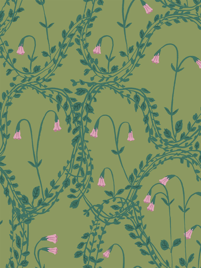 'Linnea' Wallpaper by Sarah Jessica Parker - Moss