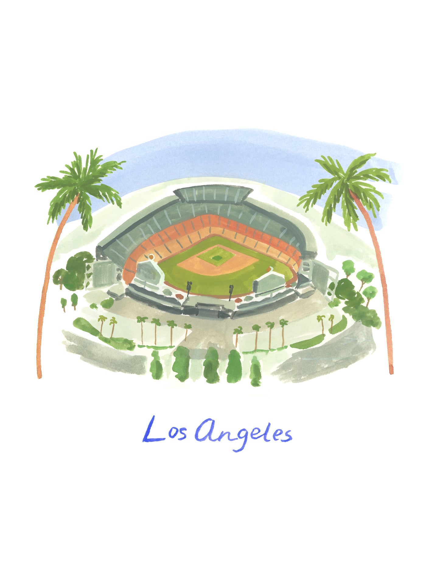 Dodger Blue Dreams Art Print