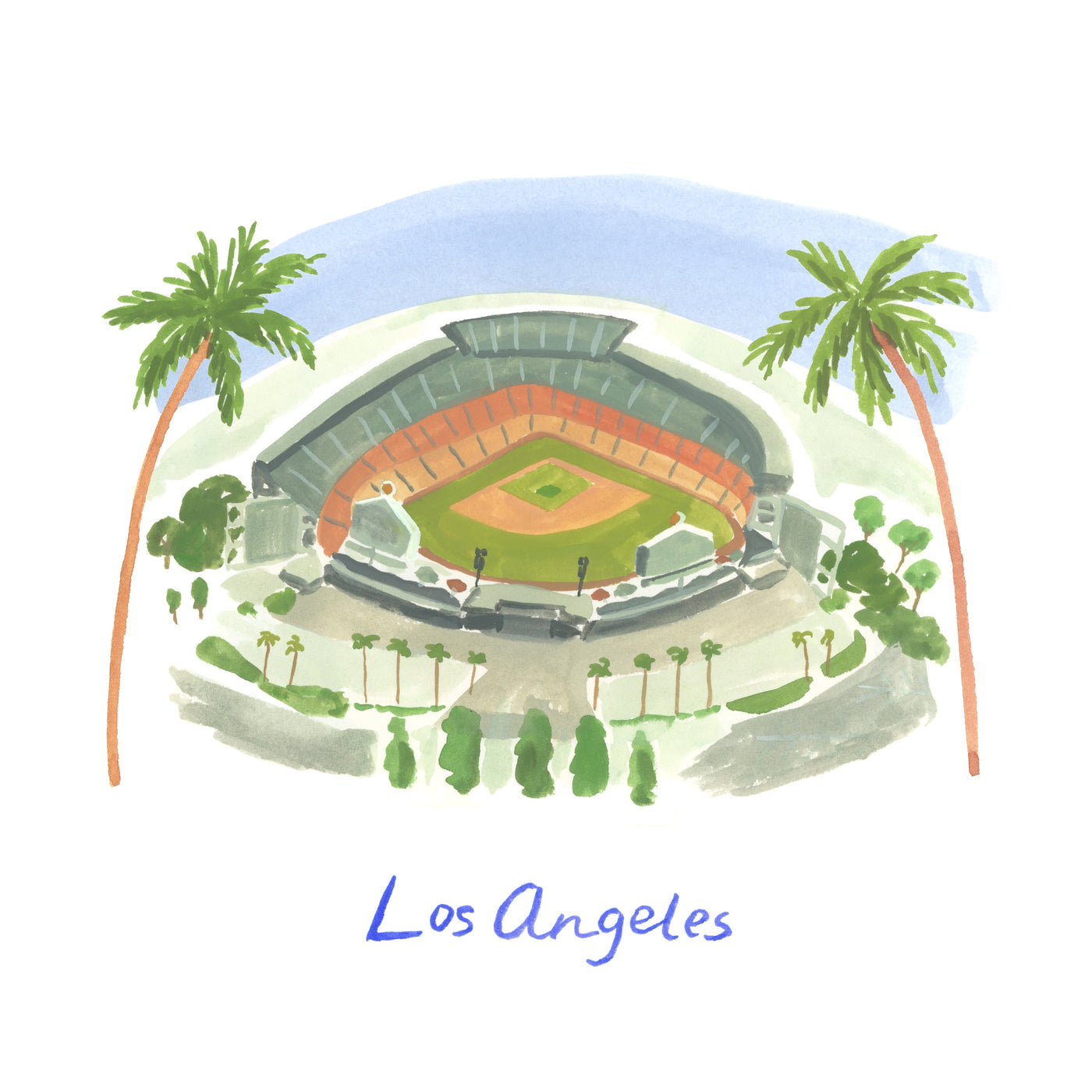 Dodger Blue Dreams Art Print