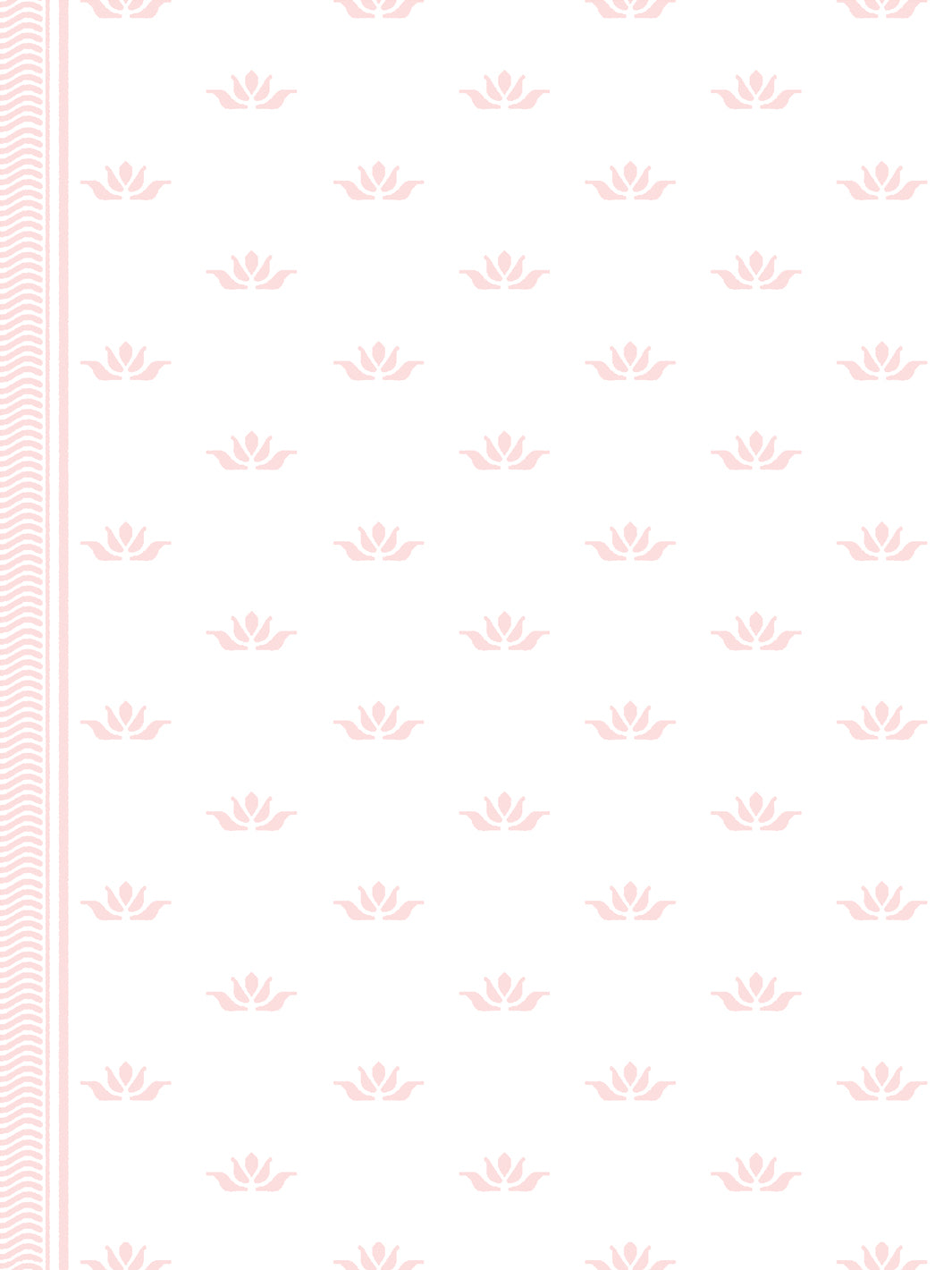 'Lotus Line' Wallpaper by Wallshoppe - Dusty Pink