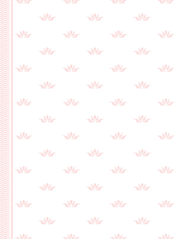 'Lotus Line' Wallpaper by Wallshoppe - Dusty Pink