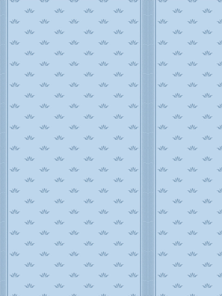 'Lotus Line' Wallpaper by Wallshoppe - Hazy Sky