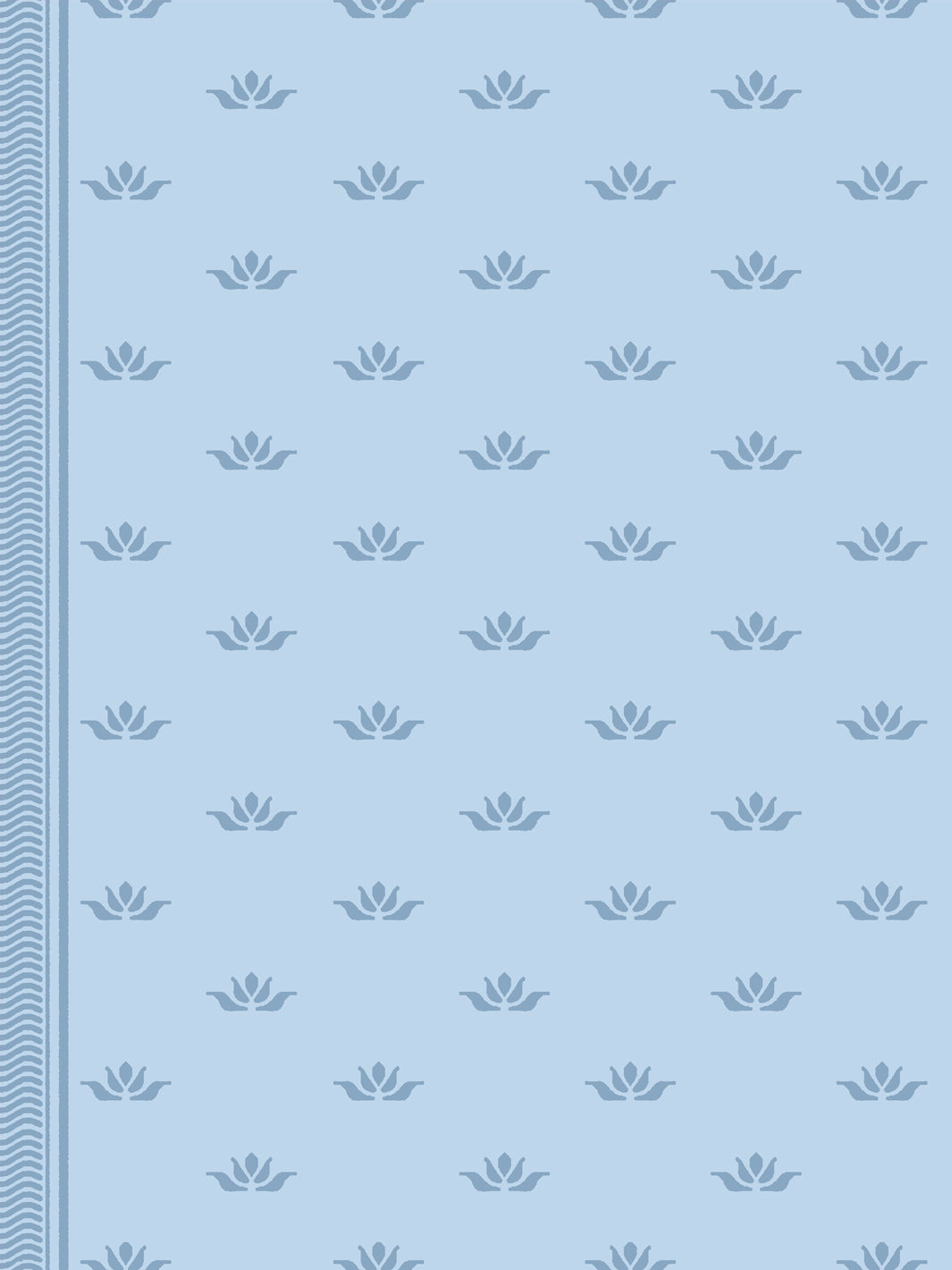 'Lotus Line' Wallpaper by Wallshoppe - Hazy Sky