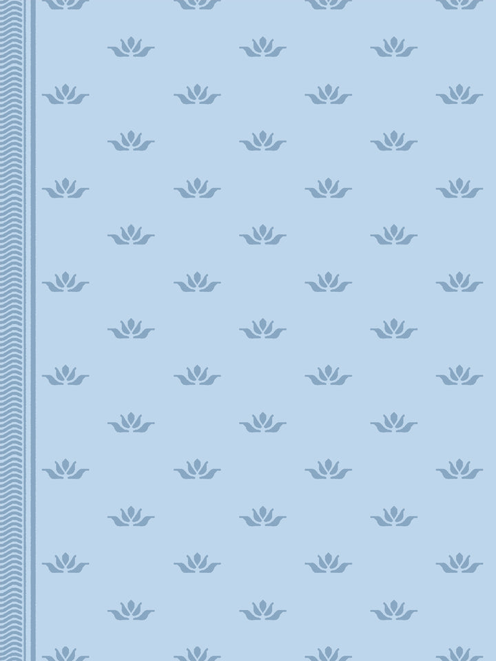 'Lotus Line' Wallpaper by Wallshoppe - Hazy Sky