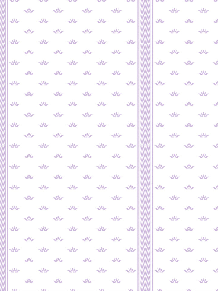 'Lotus Line' Wallpaper by Wallshoppe - Lavender