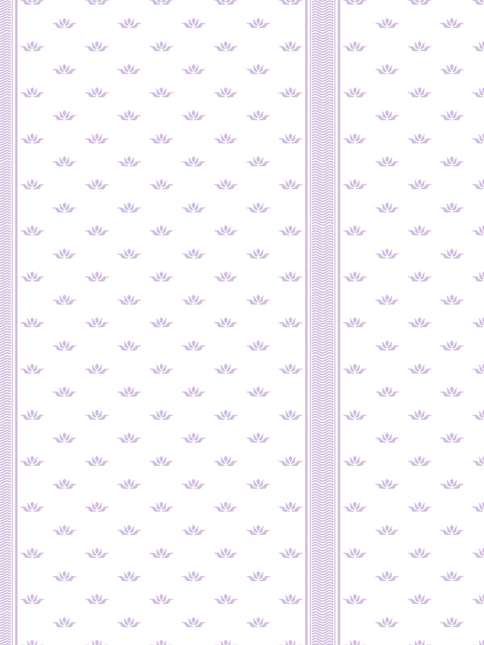 'Lotus Line' Wallpaper by Wallshoppe - Lavender