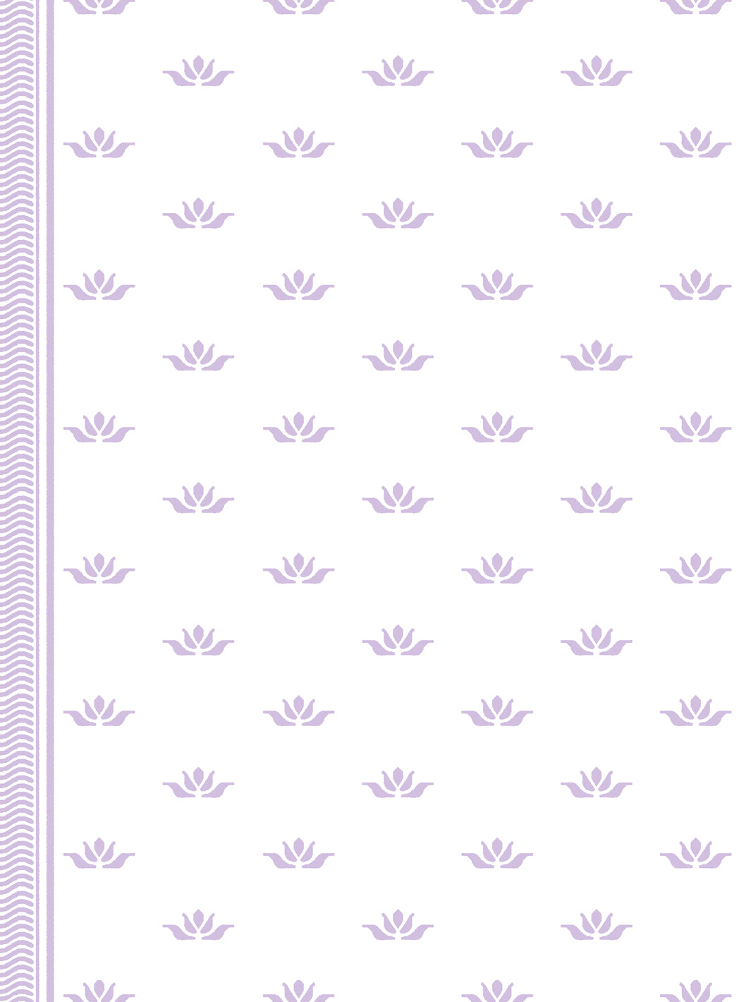 'Lotus Line' Wallpaper by Wallshoppe - Lavender
