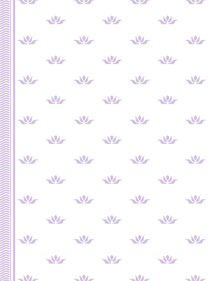 'Lotus Line' Wallpaper by Wallshoppe - Lavender