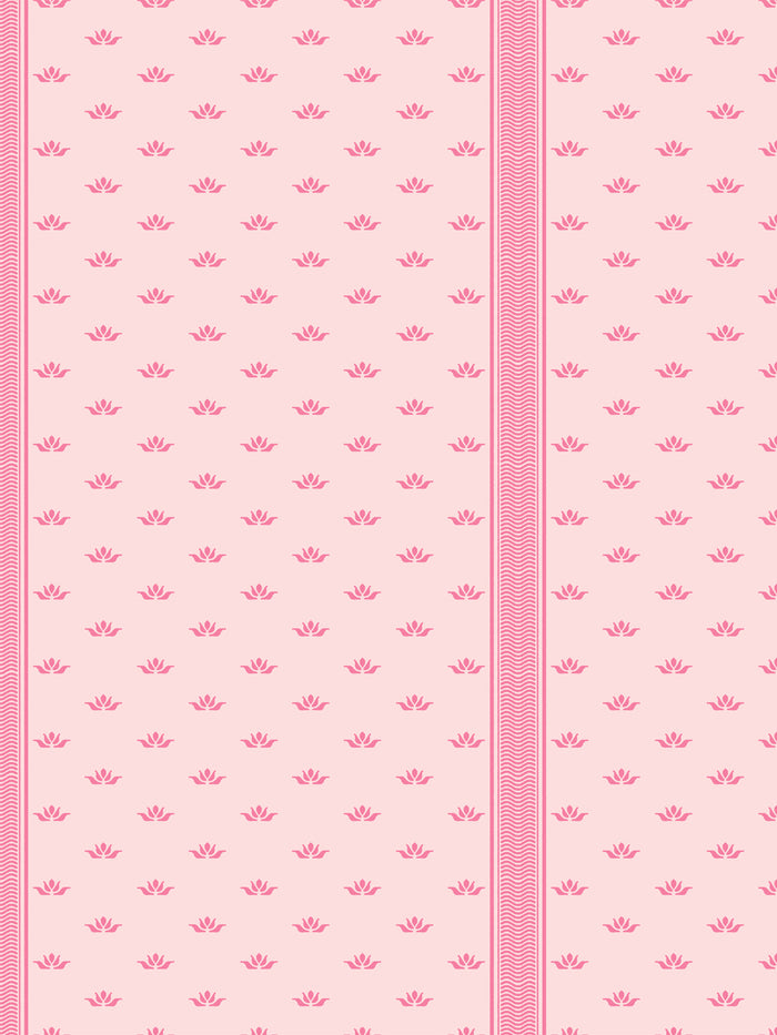 'Lotus Line' Wallpaper by Wallshoppe - Petal Punch