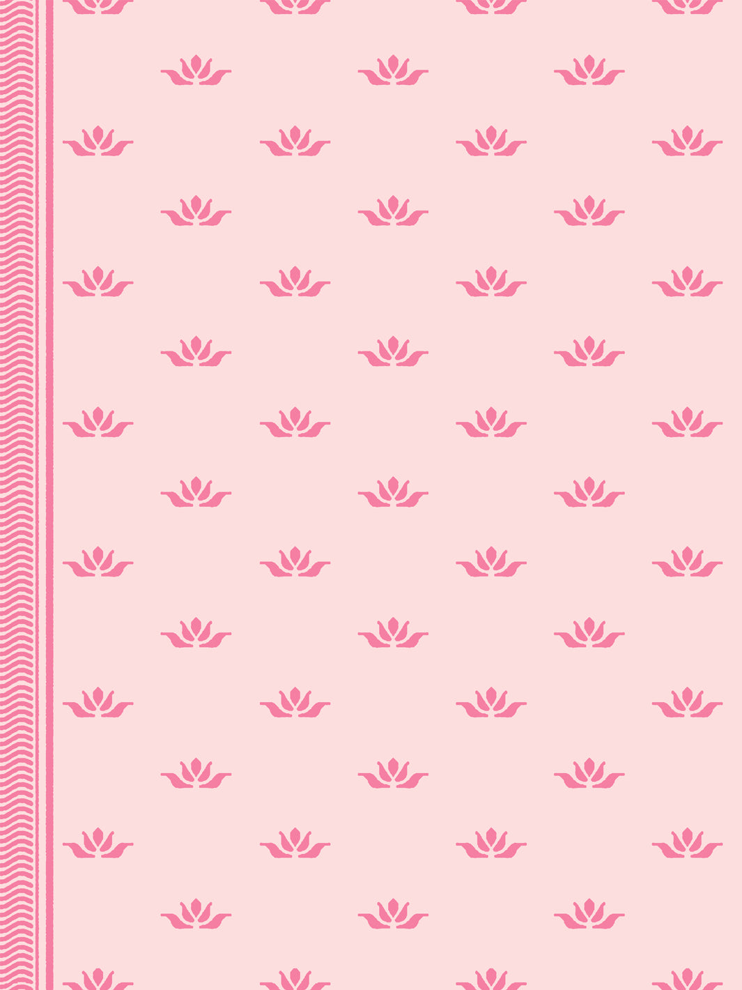 'Lotus Line' Wallpaper by Wallshoppe - Petal Punch