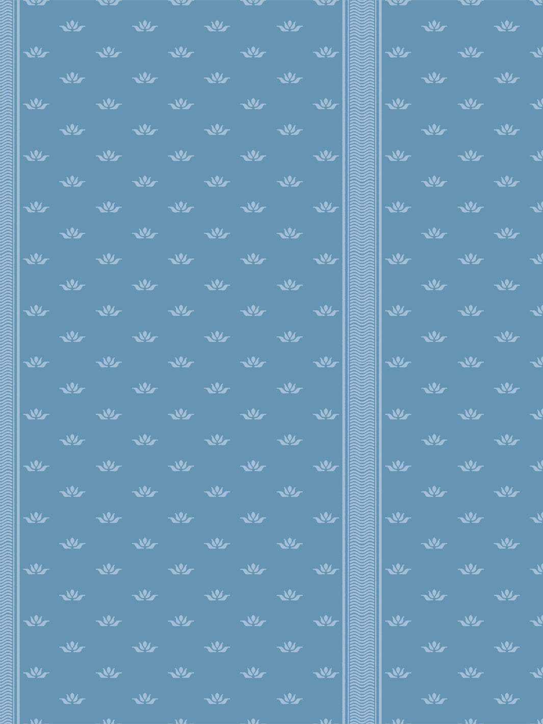 'Lotus Line' Wallpaper by Wallshoppe - Smoky Slate