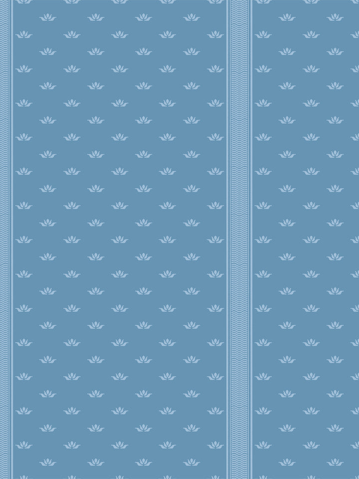 'Lotus Line' Wallpaper by Wallshoppe - Smoky Slate