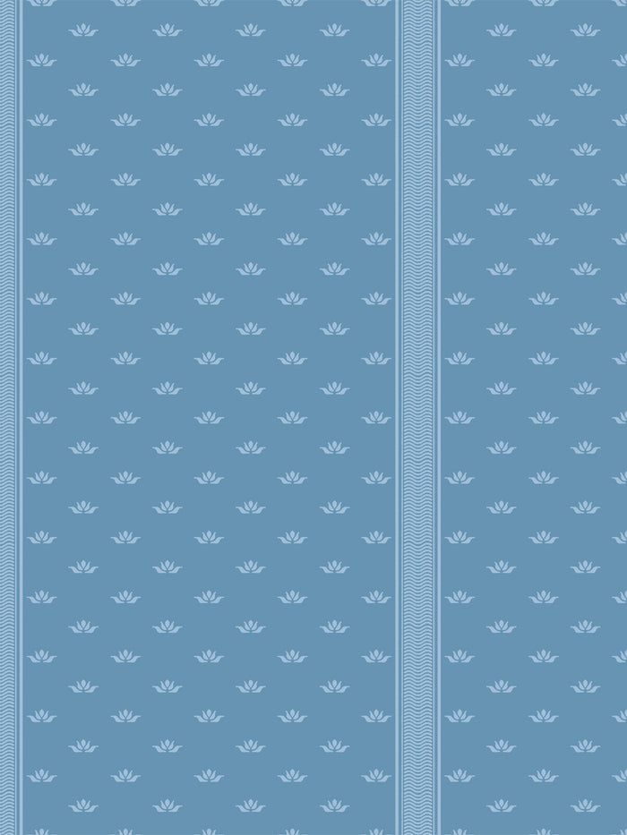 'Lotus Line' Wallpaper by Wallshoppe - Smoky Slate