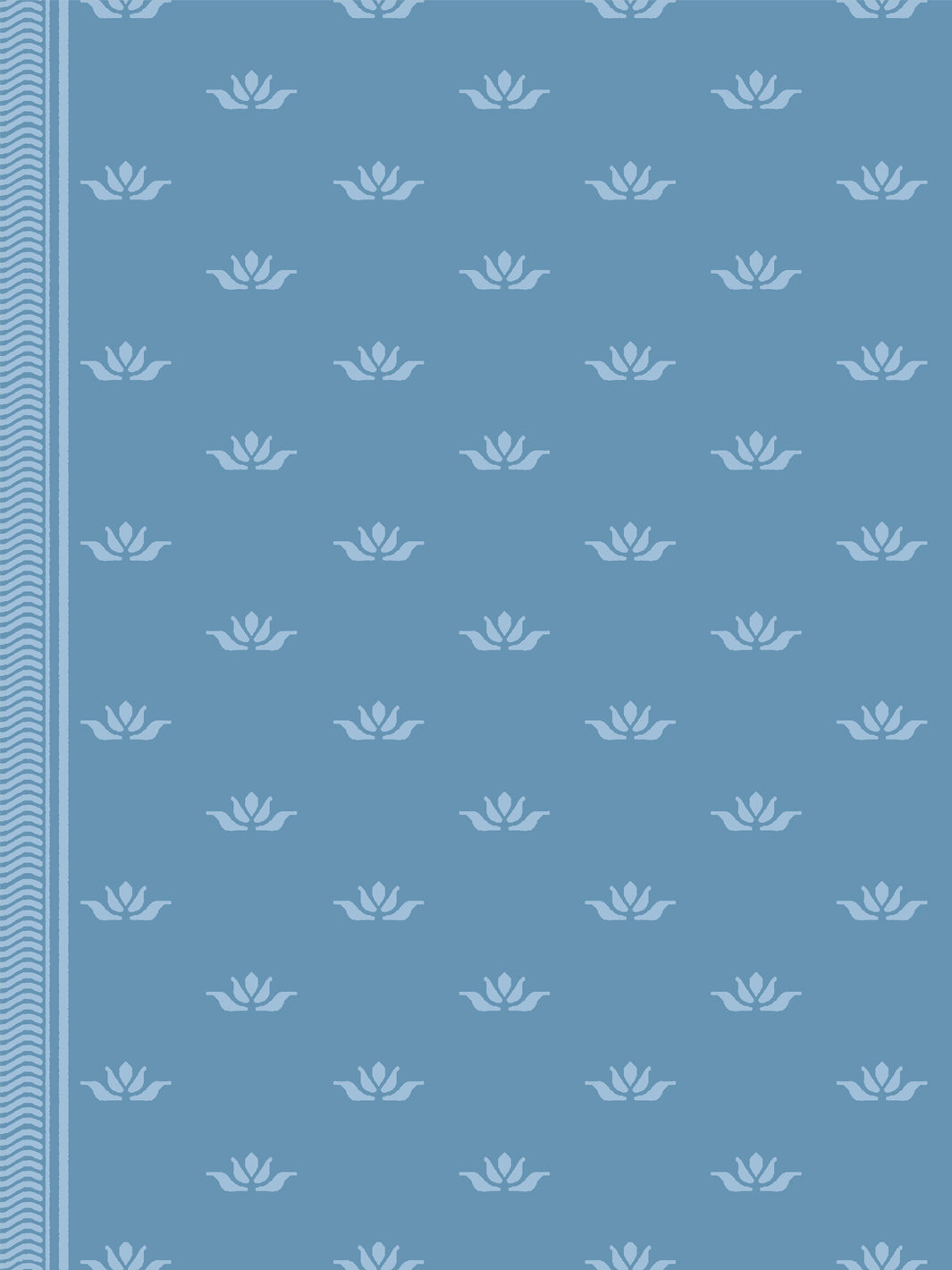 'Lotus Line' Wallpaper by Wallshoppe - Smoky Slate