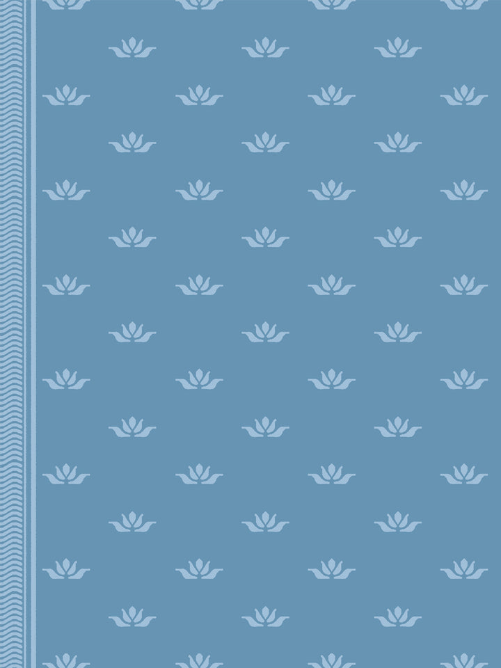 'Lotus Line' Wallpaper by Wallshoppe - Smoky Slate