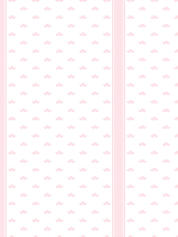 'Lotus Line' Wallpaper by Wallshoppe - Soft Petal