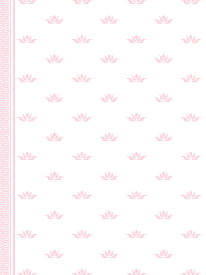 'Lotus Line' Wallpaper by Wallshoppe - Soft Petal