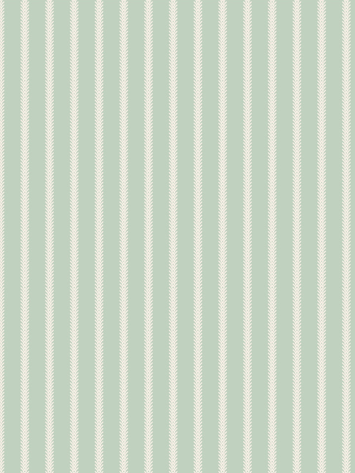'Love Vine' Wallpaper by Flint Wood & Hicks - Cream on Minty Green