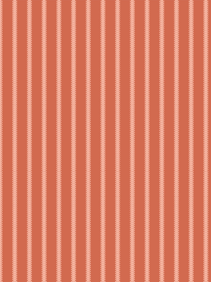 'Love Vine' Wallpaper by Flint Wood & Hicks - Dark Coral