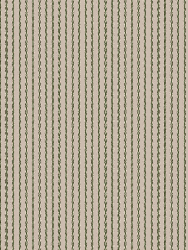 'Love Vine' Wallpaper by Flint Wood & Hicks - Dark Olive on Tan