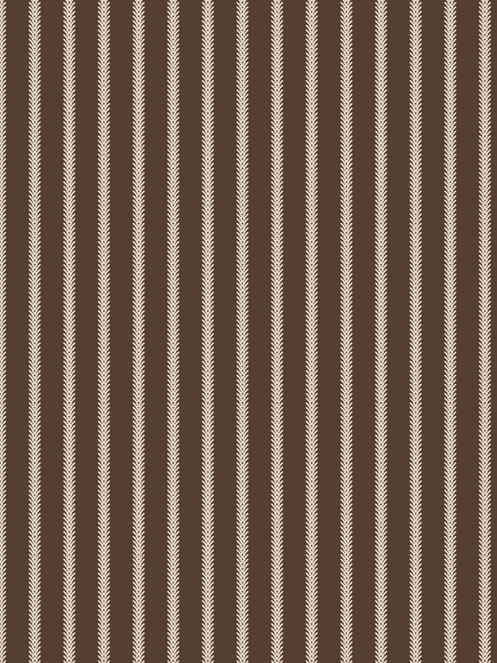 'Love Vine' Wallpaper by Flint Wood & Hicks - Dark Sand on Mahogany Brown
