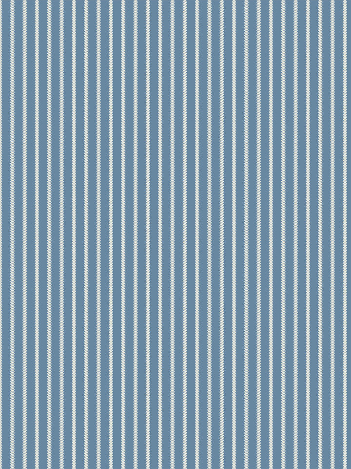 'Love Vine' Wallpaper by Flint Wood & Hicks - Eggshell on Blue