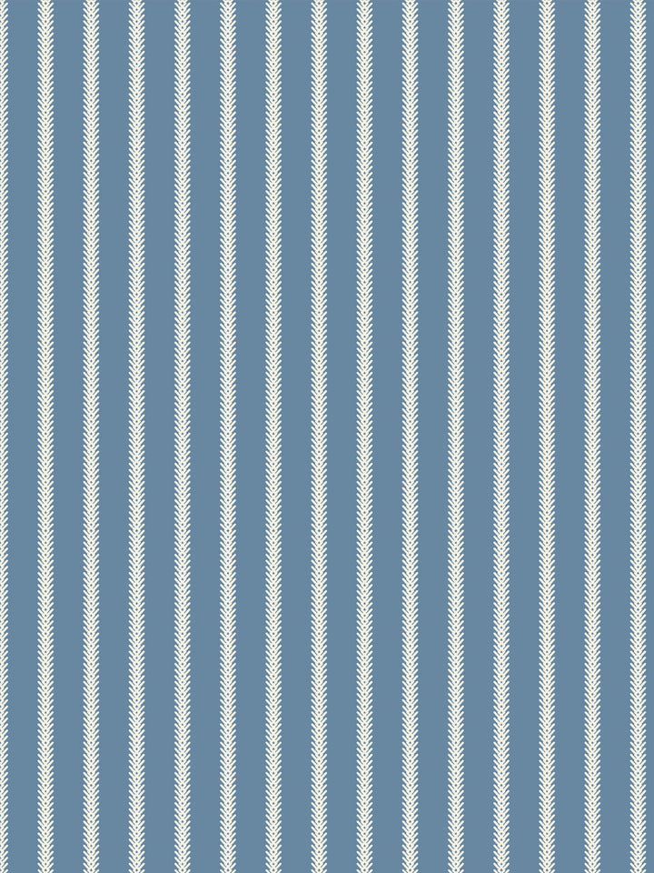 'Love Vine' Wallpaper by Flint Wood & Hicks - Eggshell on Blue