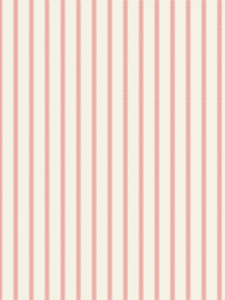 'Love Vine' Wallpaper by Flint Wood & Hicks - Eggshell on Pink