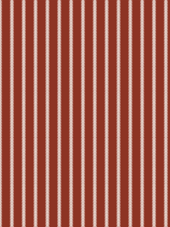 'Love Vine' Wallpaper by Flint Wood & Hicks - Ivory on Dark Red