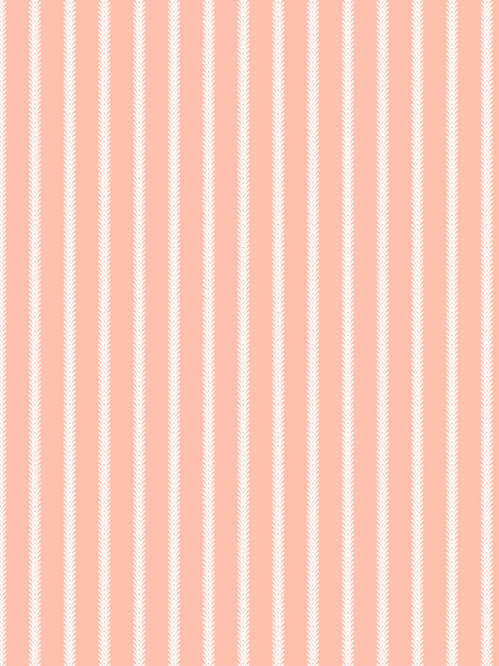 'Love Vine' Wallpaper by Flint Wood & Hicks - Light Coral on White