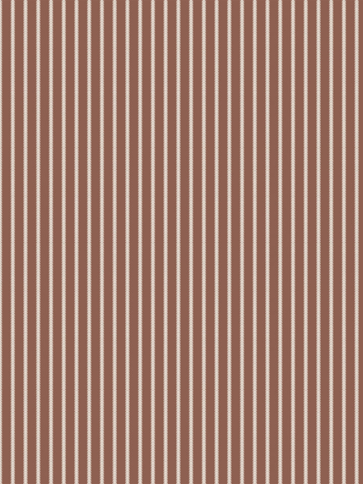 'Love Vine' Wallpaper by Flint Wood & Hicks - Light Eggshell on Red Brown