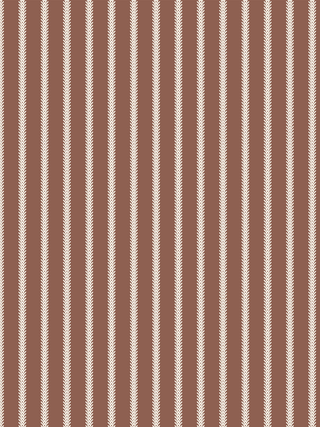 'Love Vine' Wallpaper by Flint Wood & Hicks - Light Eggshell on Red Brown