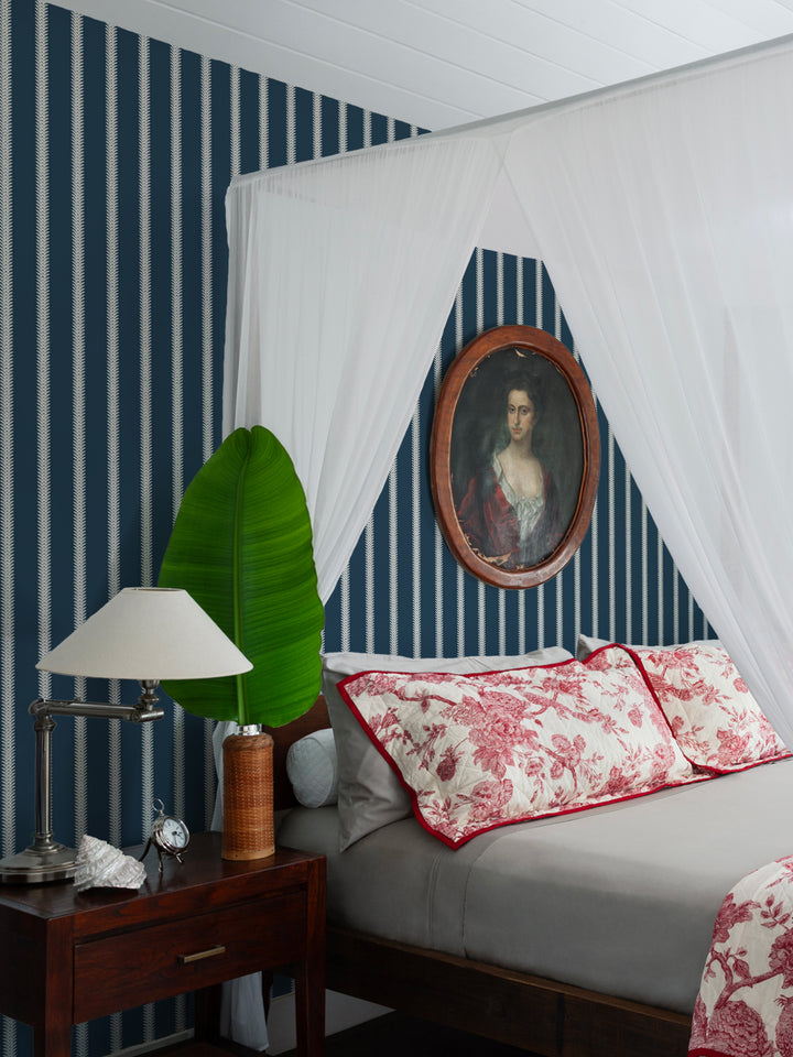 'Love Vine' Wallpaper by Flint Wood & Hicks - Midnight