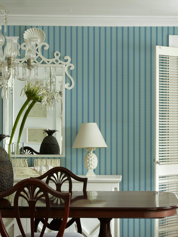 'Love Vine' Wallpaper by Flint Wood & Hicks - Sea Blue