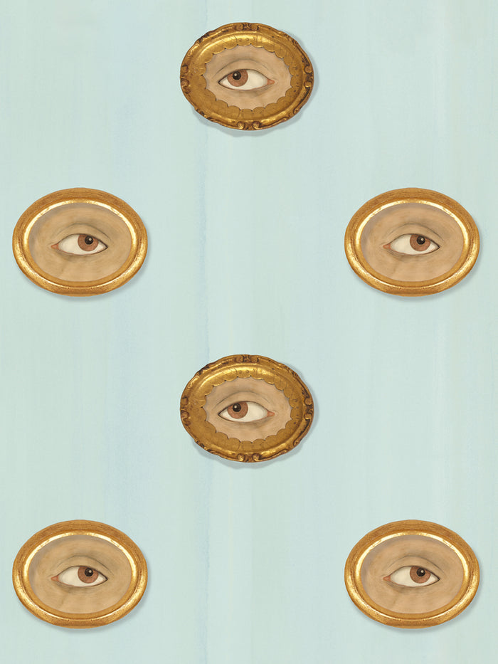 'Lover's Eye' Wallpaper by Mary Maguire - Brown