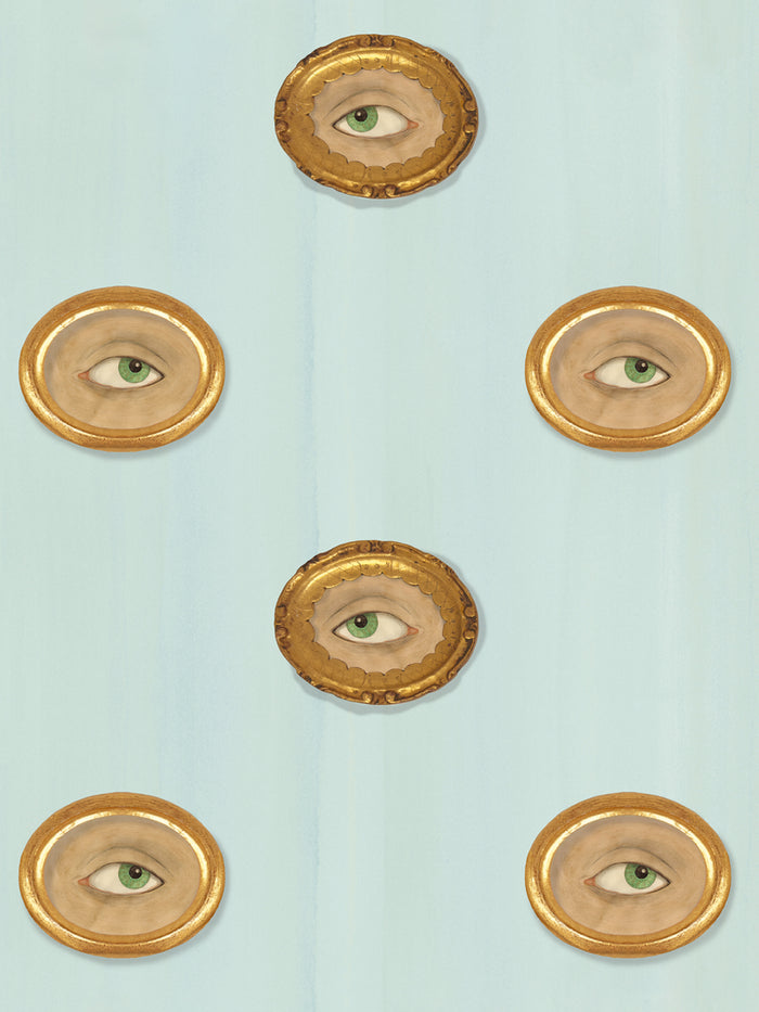 'Lover's Eye' Wallpaper by Mary Maguire - Green