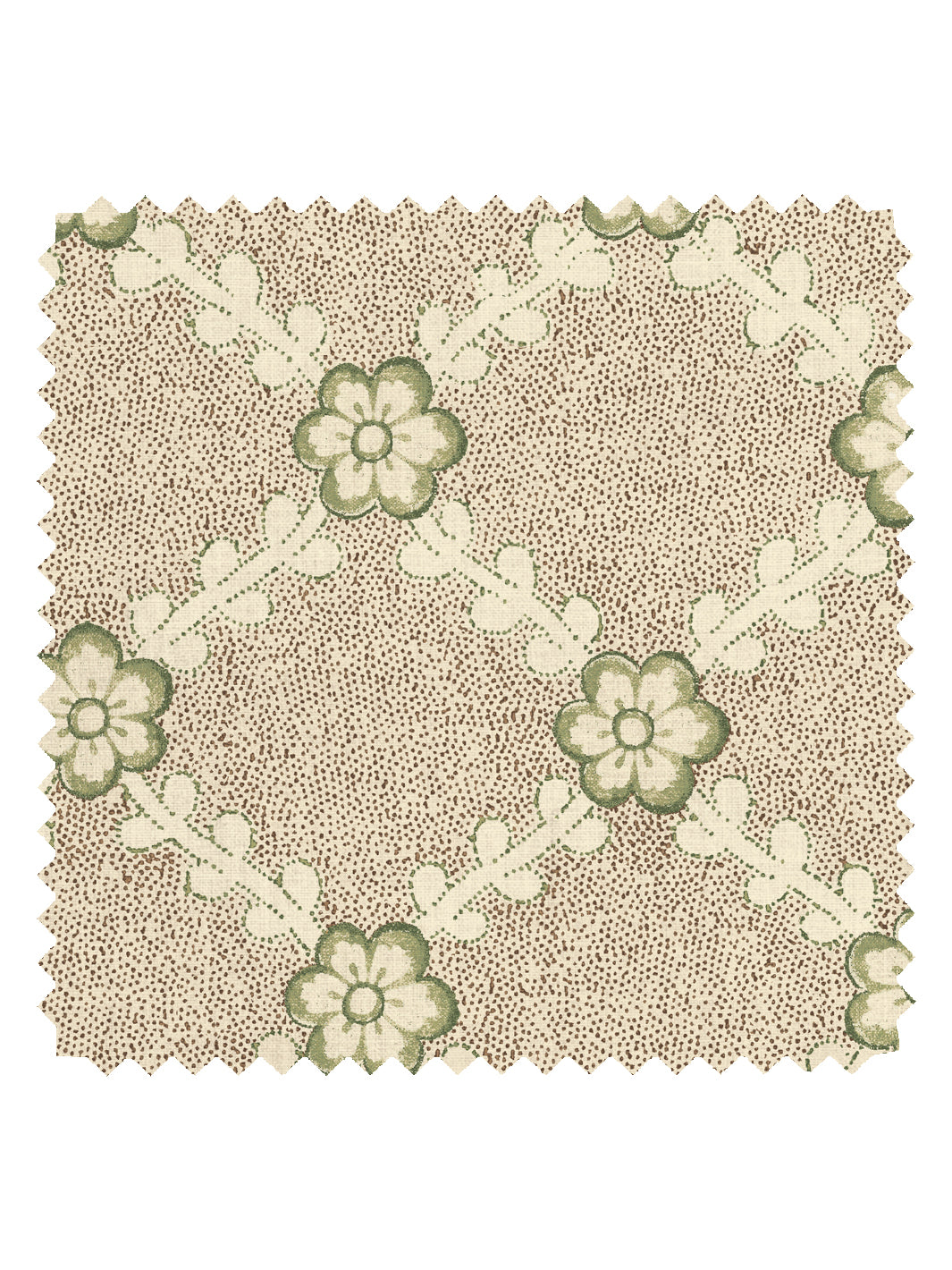 'Lucia' Tea Stained Linen Fabric by Nathan Turner - Brown Green