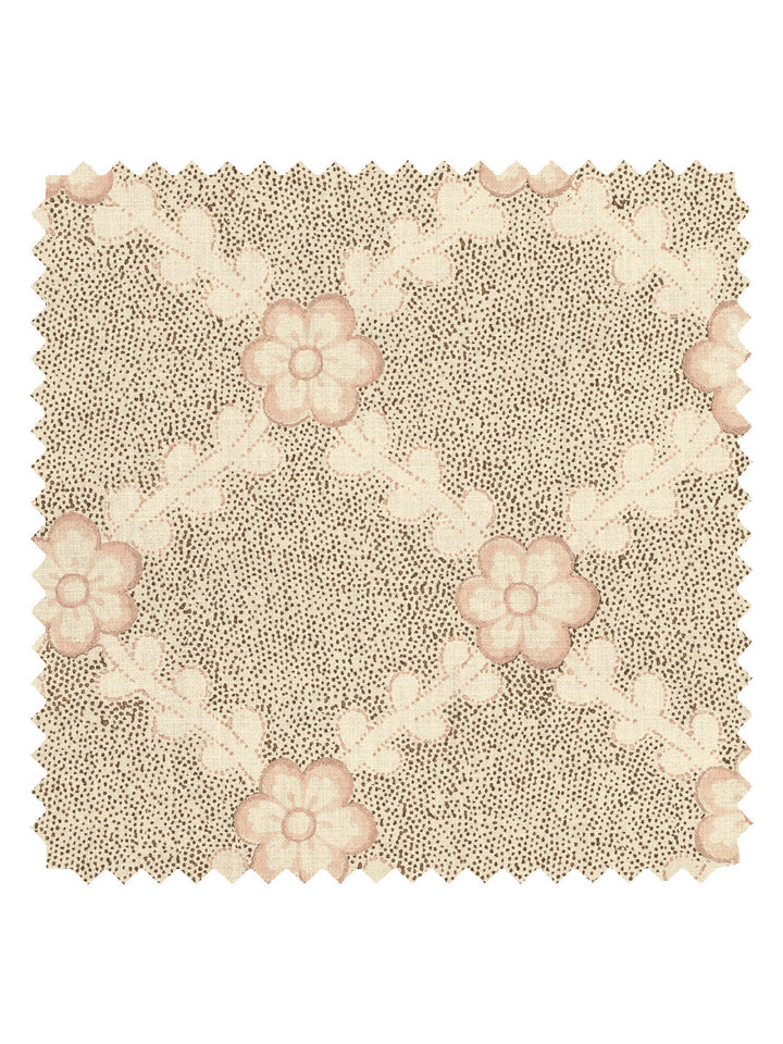 'Lucia' Tea Stained Linen Fabric by Nathan Turner - Pink