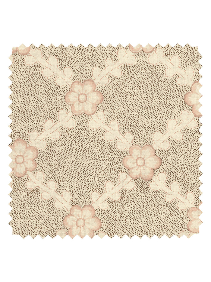 'Lucia' Tea Stained Linen Fabric by Nathan Turner - Pink