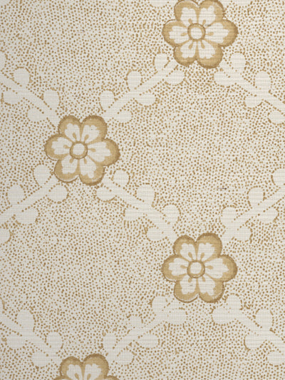 'Lucia' Grasscloth Wallpaper by Nathan Turner - Gold