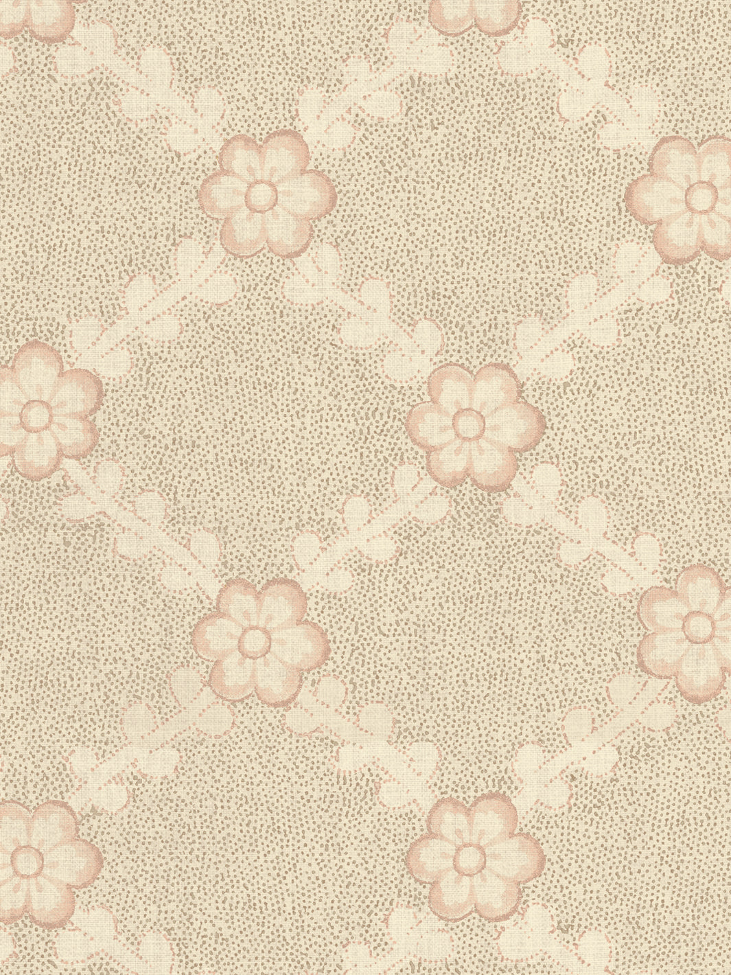 'Lucia' Linen Fabric by Nathan Turner - Neutral Pink