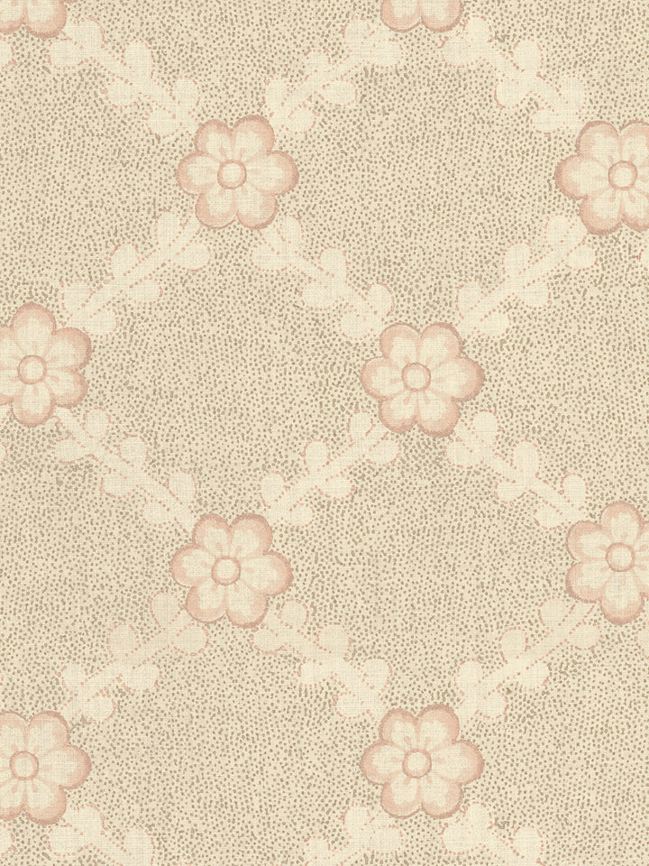 'Lucia' Linen Fabric by Nathan Turner - Neutral Pink