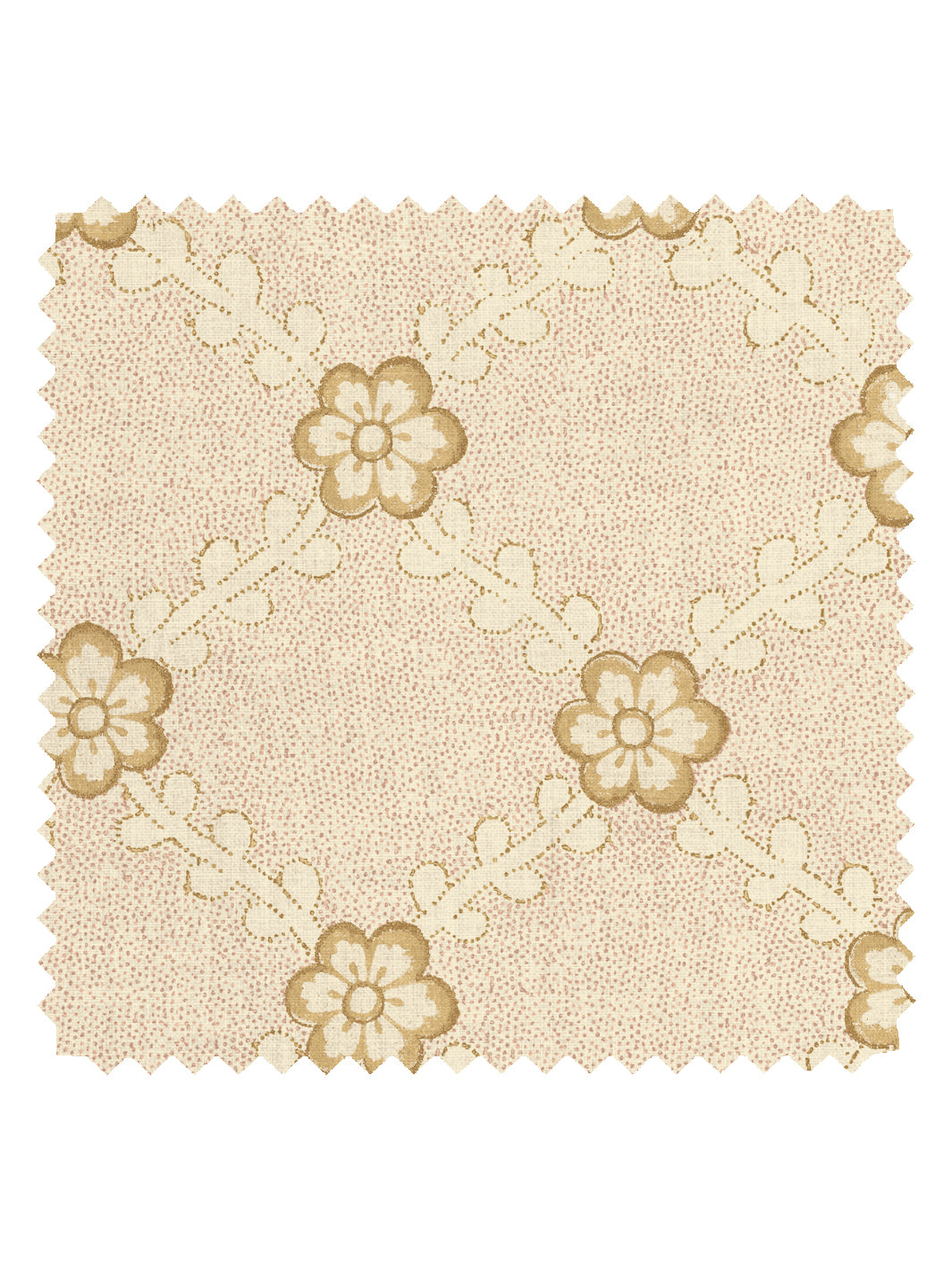 'Lucia' Tea Stained Linen Fabric by Nathan Turner - Pink Gold