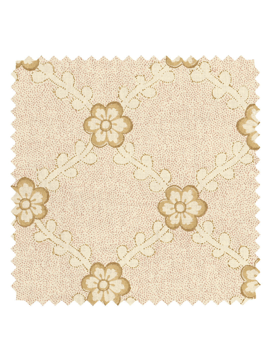 'Lucia' Tea Stained Linen Fabric by Nathan Turner - Pink Gold