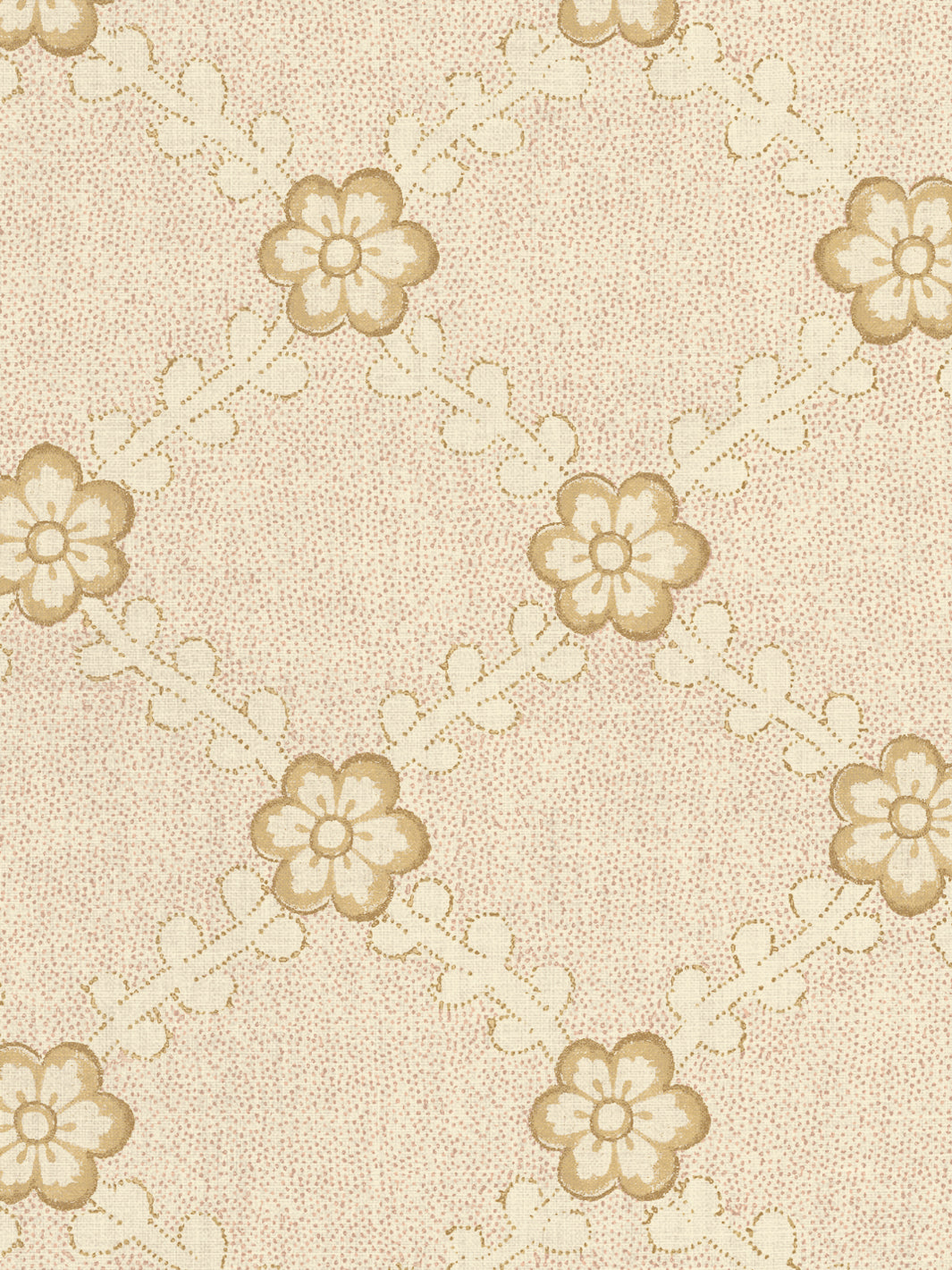 'Lucia' Tea Stained Linen Fabric by Nathan Turner - Pink Gold