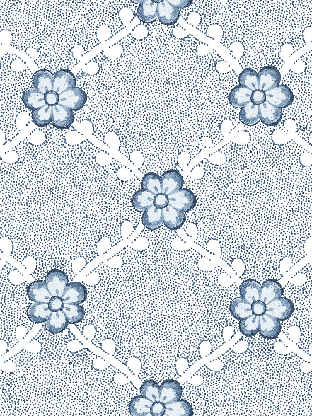 'Lucia' Wallpaper by Nathan Turner - Dark Blue