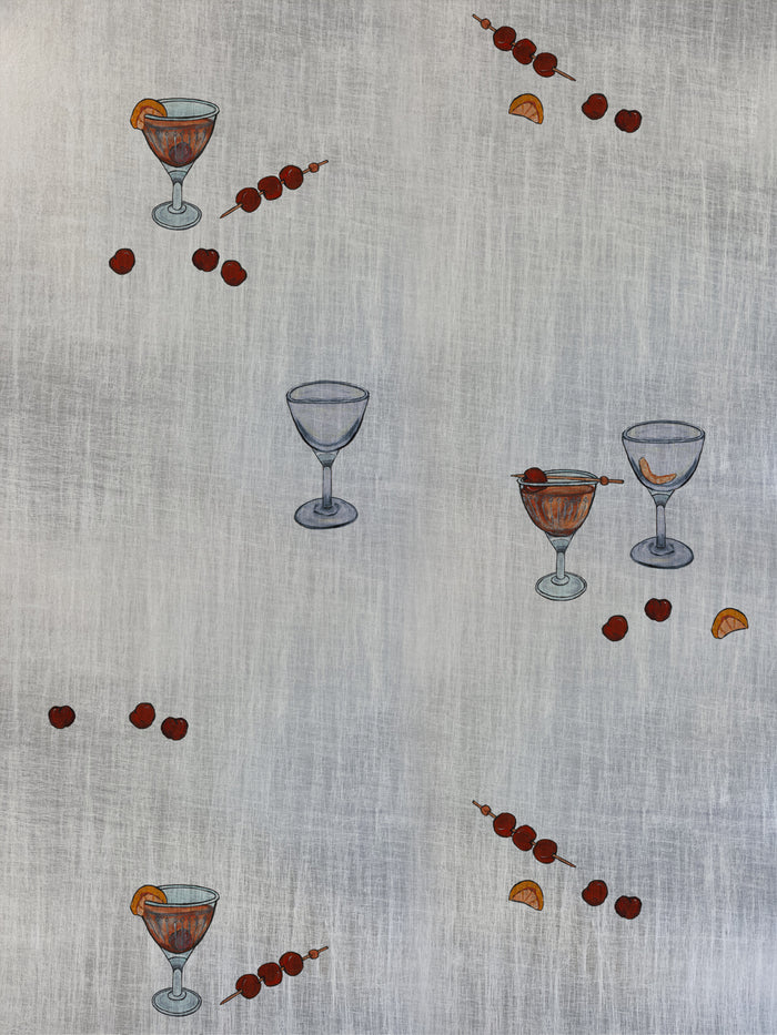 'Manhattan' Wallpaper by Carly Beck City Blue - Silver